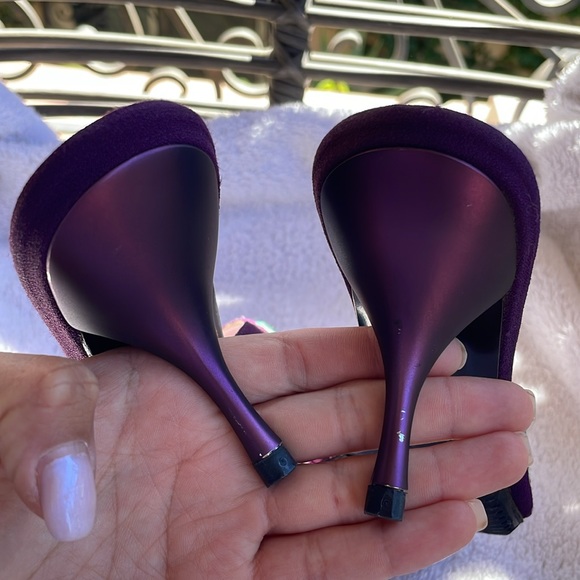 DIOR PURPLE KOI LOCK & KEYS HEELS - Picture 12 of 16